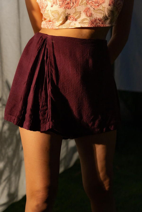 Pintucked Skort